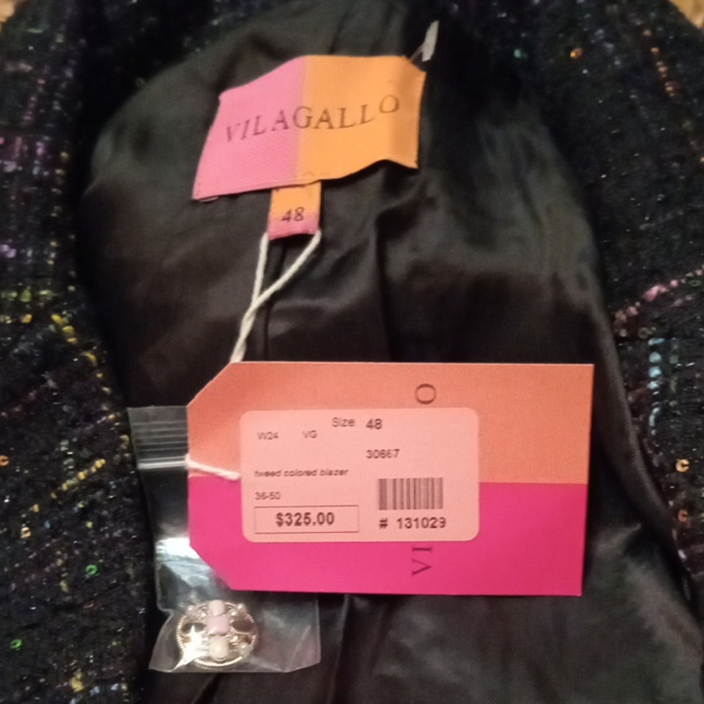 Vilagallo Vibrant Tweed Blazer